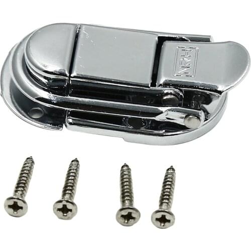 1Pcs High Quality Aviation Aluminum Latch Lock For Wooden Box Case Suitcase Toolbox Hardware Hang Buckle Padlock Box Lock Buckle