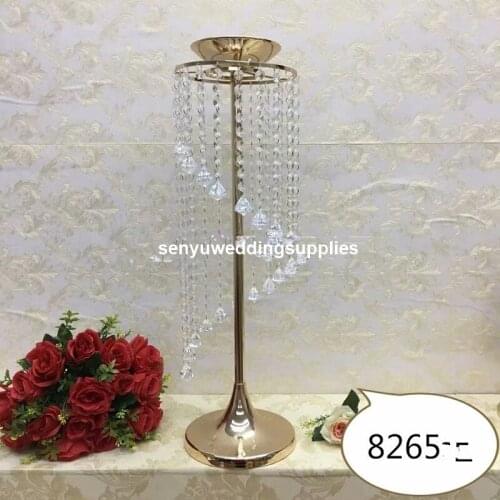 12pcs)Wholesale Table Acrylic metal Chandelier stand for wedding table centerpiece senyu1549