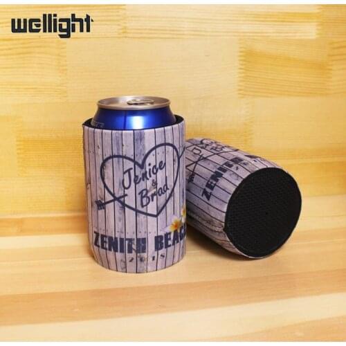 130pcs Custom Neoprene Beer Can Cooler Picnic Bag With Bottom Stubby Holder Wedding with LOGO printing Beer Bottle Cool Cover