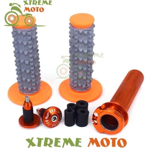 Aluminum Rubber 22mm Twister Throttle Tube Handlebar Caps Plugs Grips For KTM SXF XCF EXCF XCFW EXC XCW 250 350 450 SXR 400-530