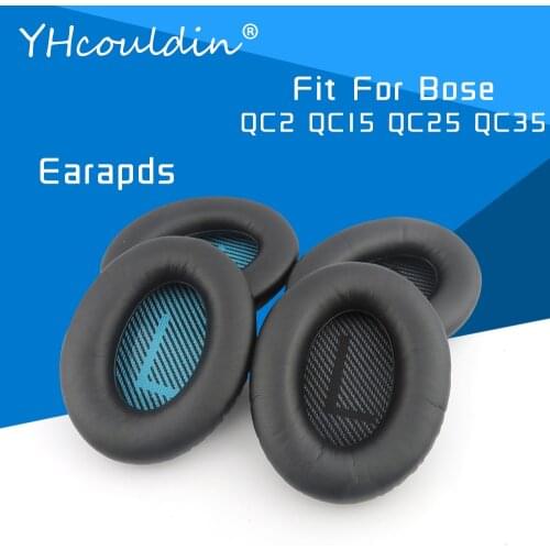 Earpads For Bose QC15 QC25 QC35 QC2 Headphone Accessaries Replacement Ear Cushions Wrinkled Leather Material
