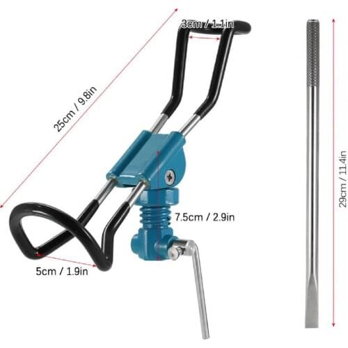 Full metal 360 degrees rod turret support hand rod pole pole dual use rod pole bracket insert fishing rod bracket