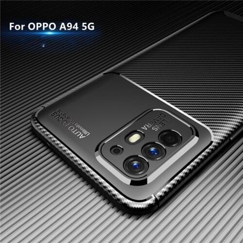 For Cover OPPO A94 5G Case For OPPO A94 5G Capas Shockproof Bumper Rubber Armor Phone Back Soft TPU Cover For OPPO A94 5G Fundas
