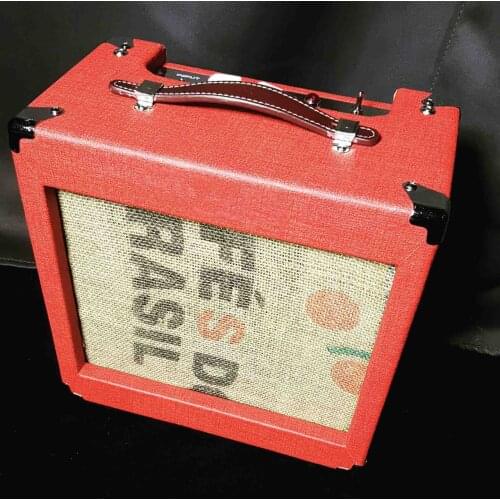 Custom 1*10 Celestions Speaker Princeton 5f2a Champ Tweed Guitar Combo Amplifier, 5W in Red Color Brown Handle