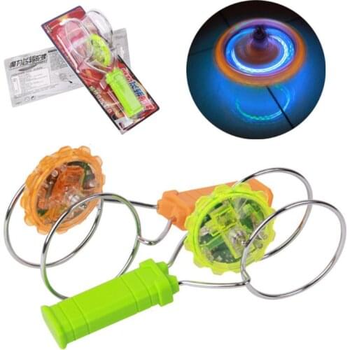 Kids LED Light Magnetic Gyro Wheel Hand Spinner Magic Spinning Toy Children Gift