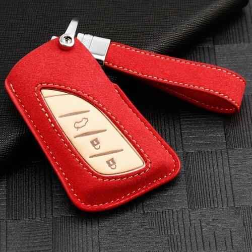 Leather Car Key Cover Case Fob For Lexus UX200 UX250h ES200 ES300h ES350 US200 US260h LS350 LS500h 2018 2019