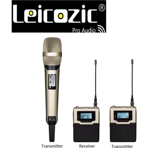 Leicozic DV DSLR Camera Interview System Recording Studio 590-614.75 MHZ 1 Handheld Mic & 1 Bodypack Transmitter & 1 Receiver