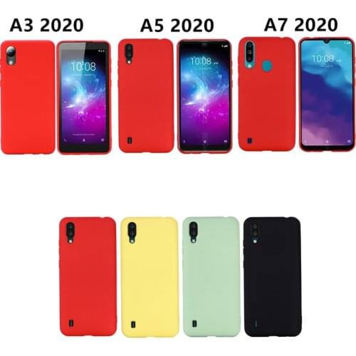 For ZTE Blade A3 A5 A7 2020 Soft silicone Case Shockproof Back Cover+Case Strap ultra slim