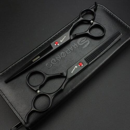 New sharonds 7 inch Hairdressing scissors high quality Japanese 440 professional hairdressing scissors cutting thinning scissors