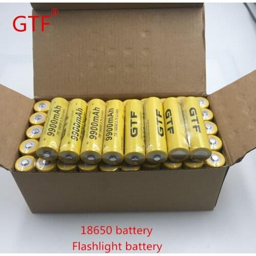 New Original 18650 battery 3.7V 9900mAh rechargeable liion battery for Led flashlight battery 18650 battery Wholesale+USBcharger