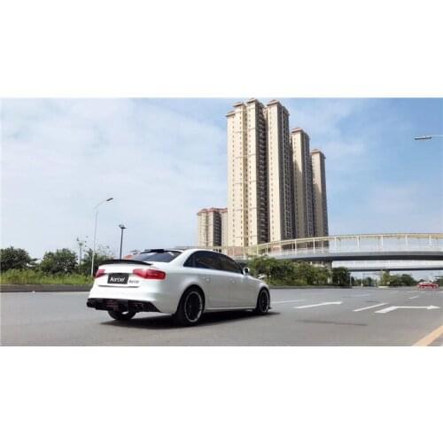 Suitable For A4 13-16 Fiber Front S4 Modified with Karbel Dry Carbon Rear Spoiler Tail Lip Wind Blade