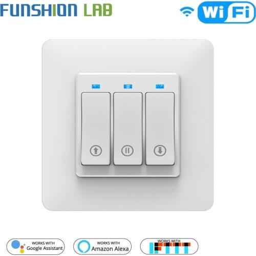 WiFi Smart Curtain Switch Tuya Smart Life App Remote Control Motorized Curtain Motor Roller Blinds,Works with Alexa Google Home