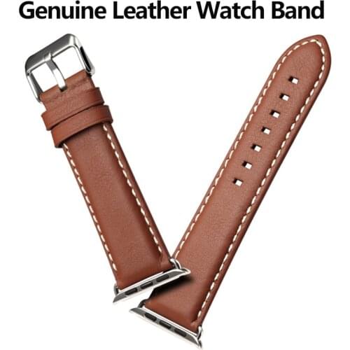Genuine Luxury Car Leather For Apple Watch Band 44mm 40mm 42mm 38mm High Quality Real Skin Watch Strap iwatch Band