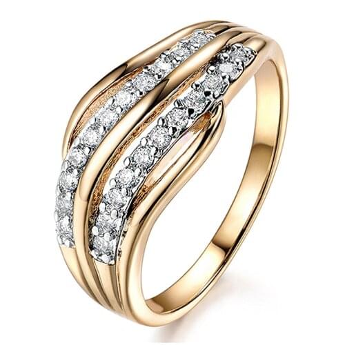 Luxurious Geometric Design Rings For Women Wedding Engagement Jewelry Fashion Crystal Zircon Ladies Rings Valentines Day Gifts