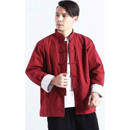 Men Linen Kungfu Yoga Tai Chi Shirt Quickly Dry Long Sleeve Jacket Sweatshirt Martial Art Jogger Workout Casual Shirt Sportswear