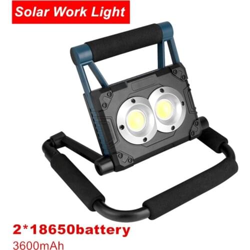 Foldable 30W Spotlights Solar Work Lights Outdoor Camping Light LED Flashlight for Car Repairing Camping Barbecue Floodlight