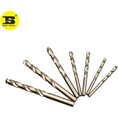 BOSI 10PC Straight Shank M35 Twist Drill Bit Cobalt Contained Special For Steel Metal Drilling
