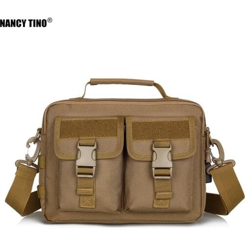 NANCY TINO USB Charging Army Tactical Shoulder Bag Outdoor Camping Hiking Pack Crossbody Bag Military Handbag Camo Fishing Bag