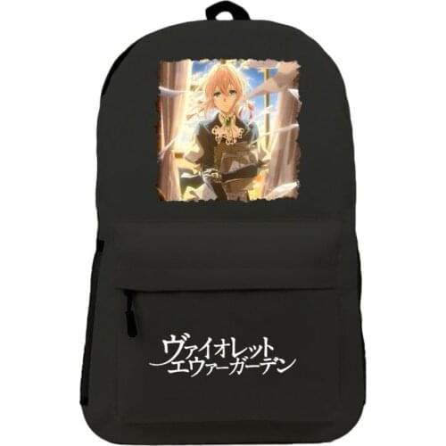 Unisex Anime Cartoon Violet Evergarden Claudia Rucksack Casual School Student Backpacks