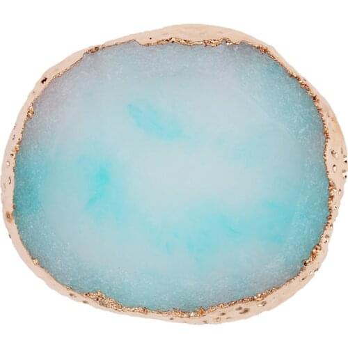 1pc Natural Resin Agate Nail Color Paint Palette Holder Drawing Nail Art Color Palette for Nail Mixing Display Nail Art Tools #W