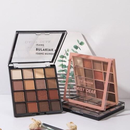 16 Color Eyeshadow Palette Matte Metallic Glitter Pearl Eyeshadow Eyeshadow Powder Waterproof Non-flying M7Z9