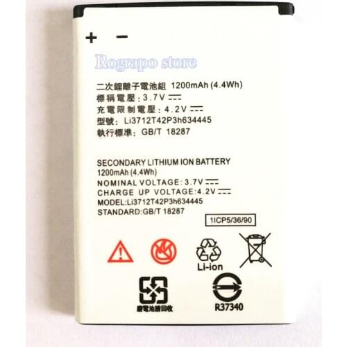 3.7V 1200mAh Replacement Battery For ZTE V815W Li3712T42P3h634445 Bateria Batterie Baterij Cell Mobile Phone Batteries