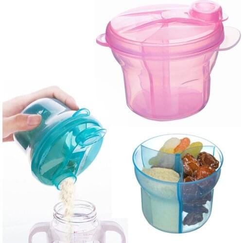 3 Grid Portable Milk Powder Formula Dispenser BPA Free Food Container Infant Bean Storage Box for Kid Care Toddler Travel Bottle