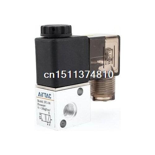 3V1-06 2 Position 3 Way Pneumatic Solenoid Valve DC 12V 125mA