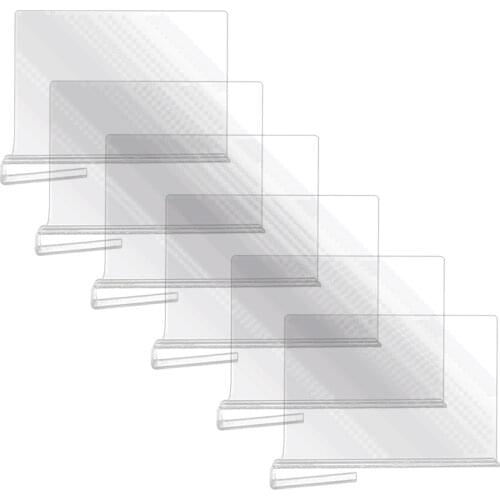 Hot 6 Pack Clear Acrylic Shelf Dividers For Closet, Wood Closets Shelf Separator and Organizer, For Kitchen Cabinets