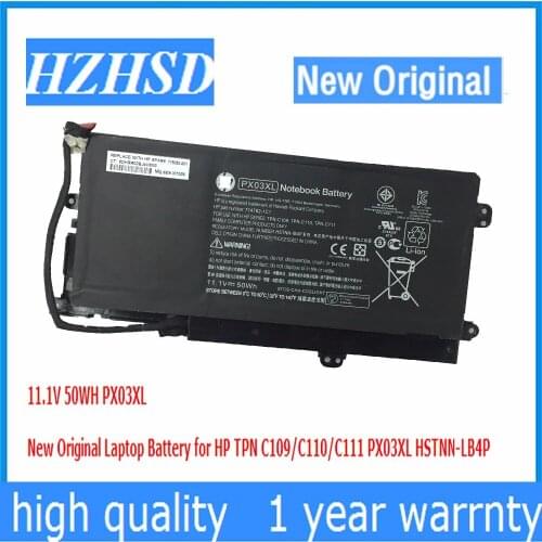 11.1V 50WH PX03XL New Original Laptop Battery for HP TPN C109/C110/C111 PX03XL HSTNN-LB4P 715050-001 714762-1c1 Tpn-c109