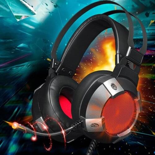 AX361 3.5mm Wired Over Ear Headphones Gaming Headset, Studio Headphones with LED Lights for Computer/Laptop/PC