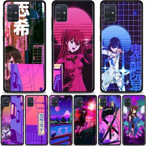 Phone Case For Samsung Galaxy A51 A71 5G A21s A11 A31 A41 A91 A72 A12 A02s Soft Silicon coque TPU Fundas Vaporwave Glitch Anime