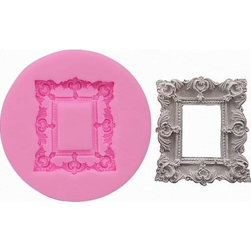 Retro Photo Frame Cake Silicone Mold Handmade Chocolate Soap Mold DIY Cake Dessert Baking Tools Cake Pastry Decorative Mold new