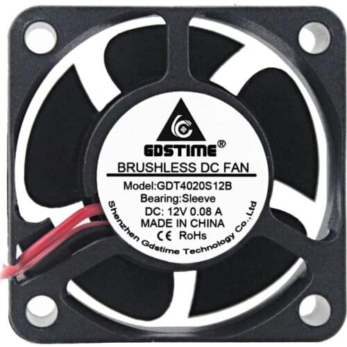 Gdstime 5 Pcs 40mm x 20mm DC Brushless Cooling Fan 12V 4020 Motor PC Heatsink Computer Case Cooler 40x40x20mm 4cm