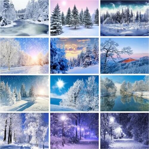 Huacan Diy Diamond Painting Scenery Diamond Art Full Drill Mosaic Winter Embroidery Cross Stitch Nature Home Decor