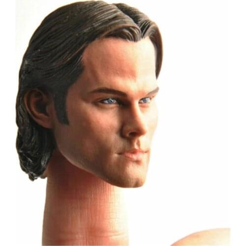 Collectible 1/6 Scale Jared Padalecki Sam Male Head Sculpture Carved Model Fit For 12'' Action Figure Doll Body Accessories