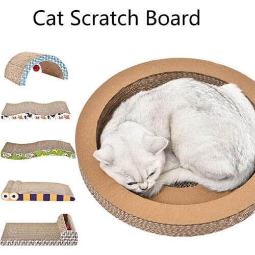 Cat Toys Cat Scratching Board Multi Styles Lightweight Cardboard Scratcher Kitten Wear-Resistant Claws Grinder Pet Products