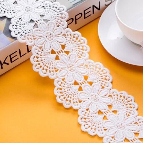 19yards 8.5cm Cotton embroidery lace fabric Garment needlework sewing Patchwork DIY Handmade Clothes decoration 327