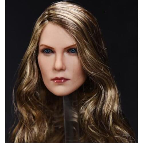 1/6 Scale Girl Sculpt Female Version Model High nose beauty Europe And America Two-tone Hair Headplay for 12" Action Figure Body