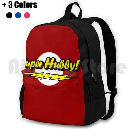 Husband Superhero Gift Outdoor Hiking Backpack Waterproof Camping Travel Mens Man Superpowers Super Holidays Birthday Fathers