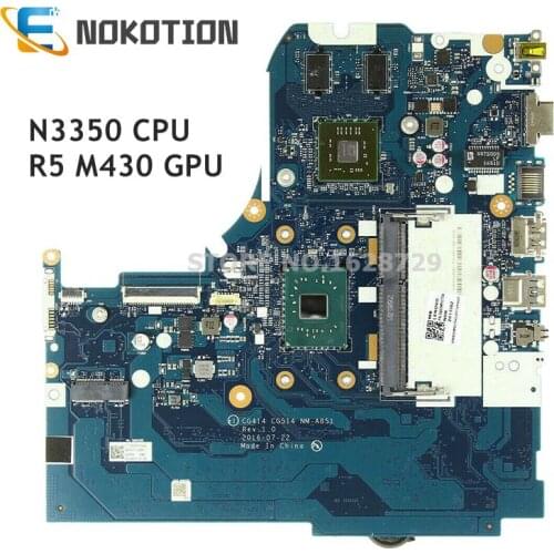 NOKOTION for Lenovo IdeaPad 310-15IAP laptop motherboard N3350 CPU R5 M430 GPU CG414 CG515 NM-A851 5B20M52760