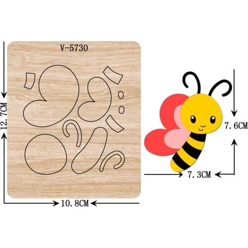 New bee wooden dies cutting dies for scrapbooking Multiple sizes V-5730
