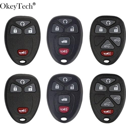 Okeytech 4/5/6 Buttons New Modified Remote Car Entry Keyless Key Shell Case Fob For Buick For Chevrolet GMC Car Accessories