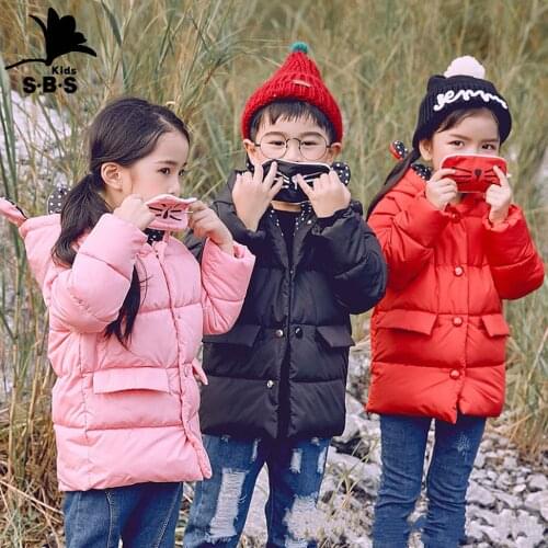 Autumn and Winter Childrens Down Cotton Jacket Boys and Girls Hooded Down Cotton Jacket Warm Coat Toddler Girl Winter Clothes