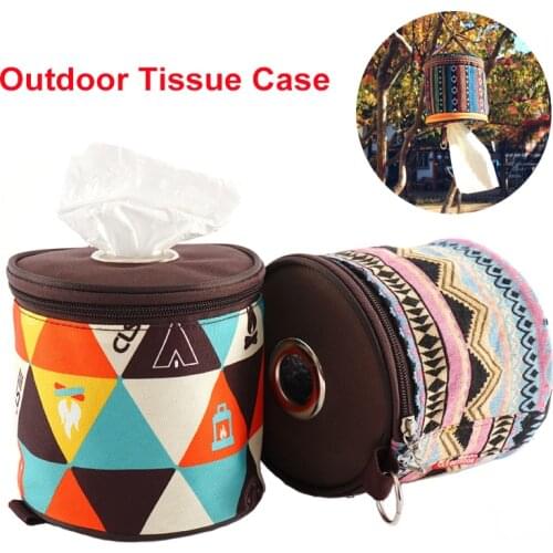 Camping Tissue Case Toilet Roll Paper Holder Folding Travel Napkin Storage Bag Pouch Tissue Paper Box Containers Outdoor Tools
