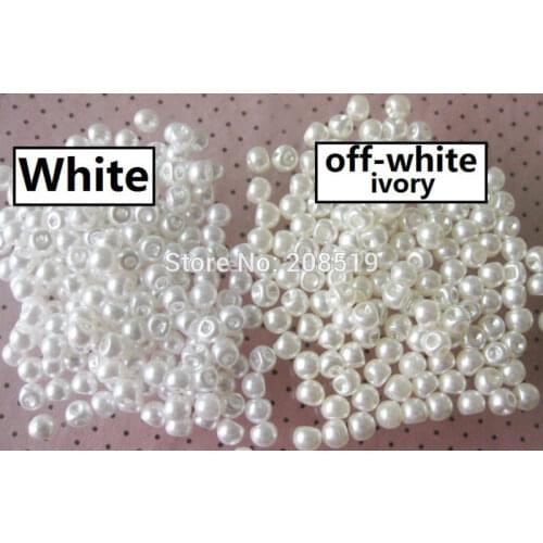 NB0168 side hole sewing type plastic pearl buttons 6mm small button white and ivory 1000pcs/lot clothes accessory