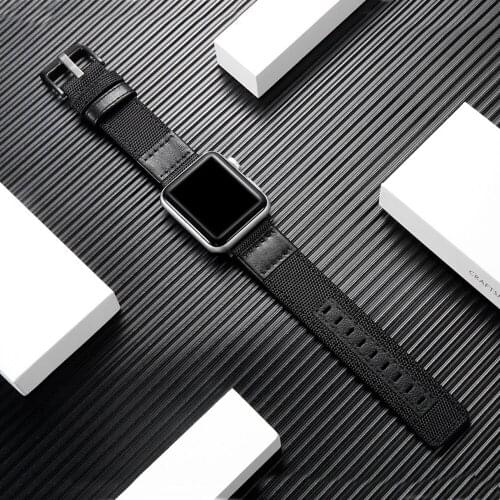 For apple watch se 44mm 40mm band sports nylon correa for iwatch series 6 5 4 3 42mm 38mm Apple watch bands women man wriststrap