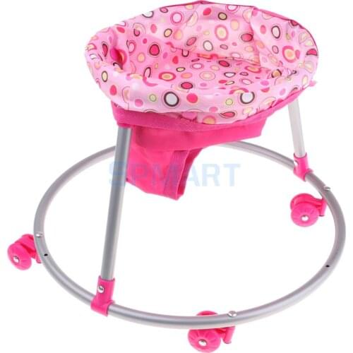 Folding ABS Baby Strollers Walker Simulation Furniture Toy Reborn Doll for MellChan Baby Dolls Kids Children Role Play