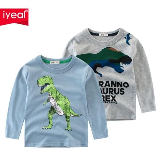 Boys Tops Long Sleeve Clothes Children Boy Girl Clothing Print Cartoon Child Dinosaur Fashion Sweatshirt Spring And Autumn