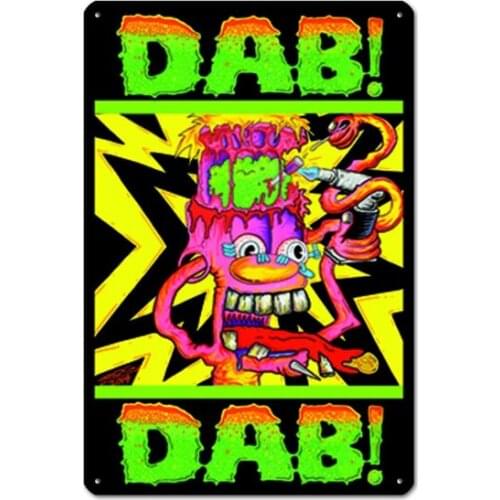 Trog Dab Dab Funny Blacklight 23X35 Metal Tin Sign Metal Posters Bar Sign Wall Decor Cafe Home Iron Metal Painting Coffee